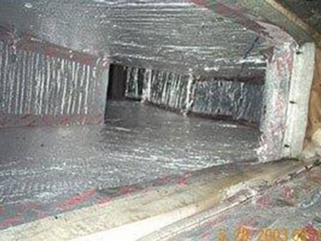 Commercial air duct cleaning after photo