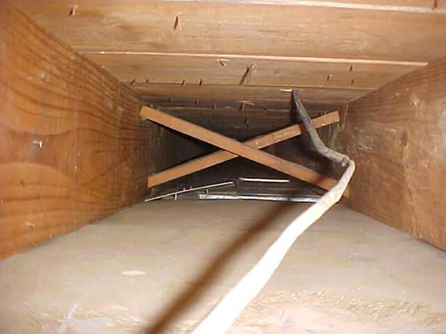 After photo of a residential air duct