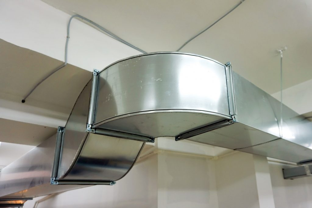 Ventilation ducts made of galvanized sheet