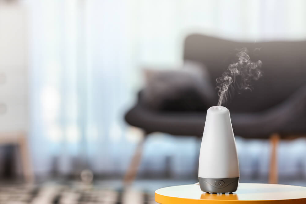 small air humidifier in living room
